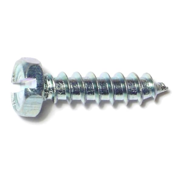 Midwest Fastener Sheet Metal Screw, #10 x 3/4 in, Zinc Plated Steel Flange Hex Head Slotted Drive, 30 PK 61347 - main